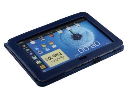 Synthetic Leather Flip Case with Fold-Back Stand for Samsung Galaxy Note 10.1 4G - Blue