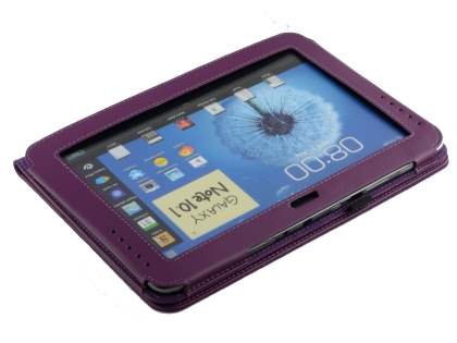Synthetic Leather Flip Case with Fold-Back Stand for Samsung Galaxy Note 10.1 4G - Purple