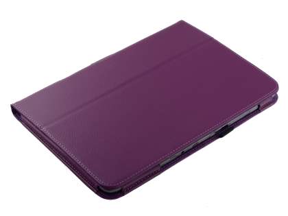 Synthetic Leather Flip Case with Fold-Back Stand for Samsung Galaxy Note 10.1 4G - Purple