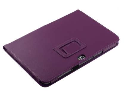 Synthetic Leather Flip Case with Fold-Back Stand for Samsung Galaxy Note 10.1 4G - Purple