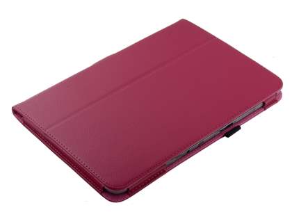 Synthetic Leather Flip Case with Fold-Back Stand for Samsung Galaxy Note 10.1 4G - Raspberry