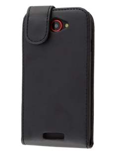 Synthetic Leather Flip Case for HTC One S - Black Synthetic Leather Flip Case for HTC One S - Black