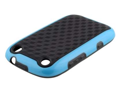 3D Design Protective Case for BlackBerry Curve 9320 - Light Blue/Black