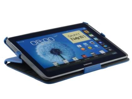 Synthetic Leather Flip Case with Multi-Angle Tilt Stand for Samsung Galaxy Note 10.1 4G - Sky Blue