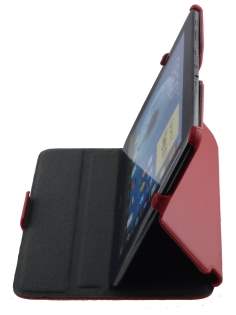 Synthetic Leather Flip Case with Multi-Angle Tilt Stand for Samsung Galaxy Note 10.1 4G - Red