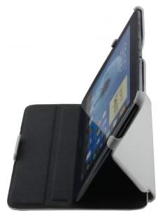 Synthetic Leather Flip Case with Multi-Angle Tilt Stand for Samsung Galaxy Note 10.1 4G - White