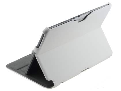 Synthetic Leather Flip Case with Multi-Angle Tilt Stand for Samsung Galaxy Note 10.1 4G - White