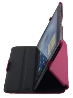Synthetic Leather Flip Case with Multi-Angle Tilt Stand for Samsung Galaxy Note 10.1 4G - Pink Leather Flip Case