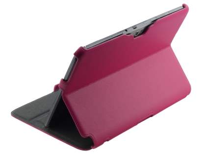 Synthetic Leather Flip Case with Multi-Angle Tilt Stand for Samsung Galaxy Note 10.1 4G - Pink