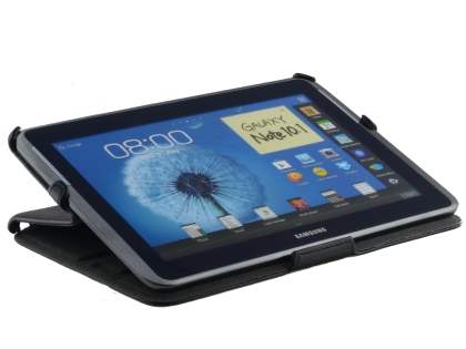 Synthetic Leather Flip Case with Multi-Angle Tilt Stand for Samsung Galaxy Note 10.1 4G - Black