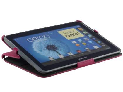 Synthetic Leather Flip Case with Multi-Angle Tilt Stand for Samsung Galaxy Note 10.1 4G - Pink