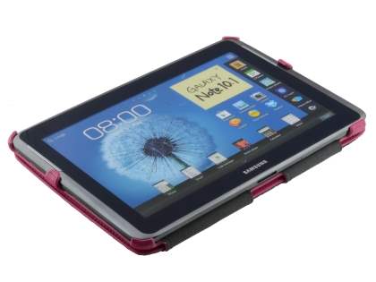 Synthetic Leather Flip Case with Multi-Angle Tilt Stand for Samsung Galaxy Note 10.1 4G - Pink