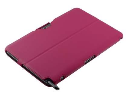 Synthetic Leather Flip Case with Multi-Angle Tilt Stand for Samsung Galaxy Note 10.1 4G - Pink