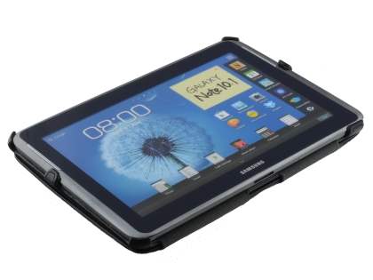 Synthetic Leather Flip Case with Multi-Angle Tilt Stand for Samsung Galaxy Note 10.1 4G - Black
