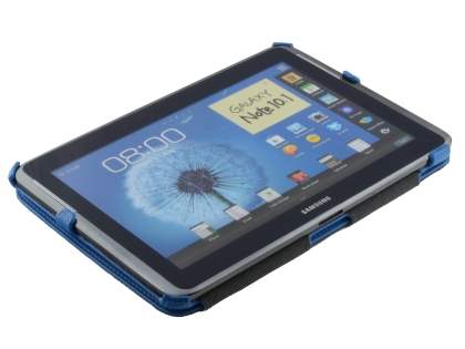 Synthetic Leather Flip Case with Multi-Angle Tilt Stand for Samsung Galaxy Note 10.1 4G - Sky Blue