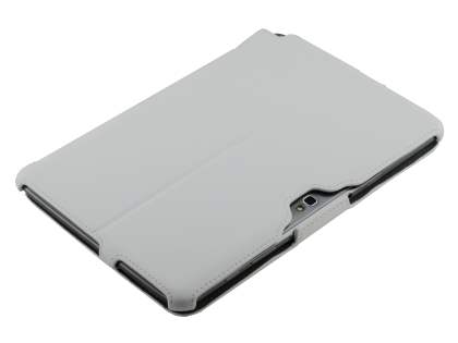 Synthetic Leather Flip Case with Multi-Angle Tilt Stand for Samsung Galaxy Note 10.1 4G - White