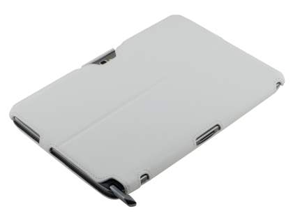 Synthetic Leather Flip Case with Multi-Angle Tilt Stand for Samsung Galaxy Note 10.1 4G - White