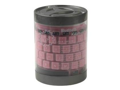 Bluetooth Wireless Rollup Portable Keyboard for Apple - Pink