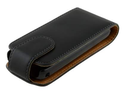 Nokia Asha 300 Synthetic Leather Flip Case - Black