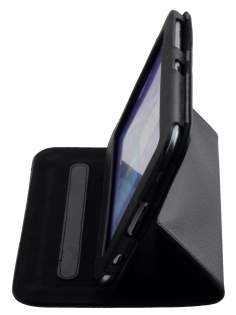 Synthetic Leather Flip Case with Dual-Angle Tilt Stand for Samsung Galaxy 7.0 - Black Leather Flip Case