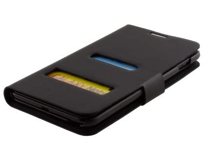 Samsung I9220 Galaxy Note Slim Genuine Leather Portfolio Case - Black