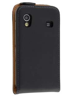 Samsung S5830 Galaxy Ace Slim Genuine Leather Flip Case - Classic Black Samsung S5830 Galaxy Ace Slim Genuine Leather Flip Case - Classic Black