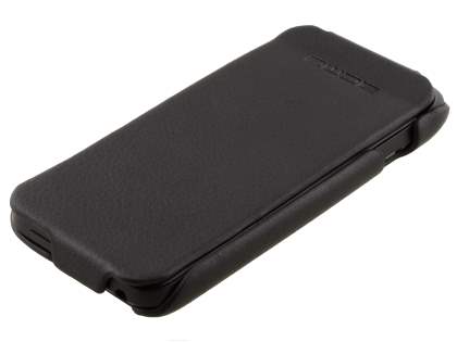 HTC One V Slim Synthetic Leather Flip Case - Classic Black