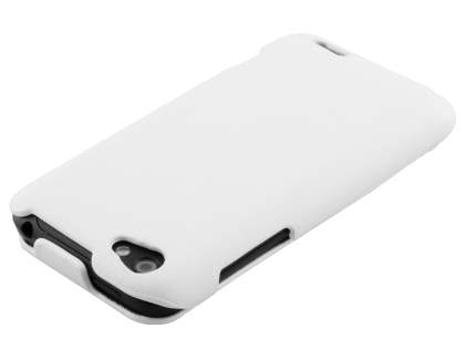 HTC One V Slim Synthetic Leather Flip Case - White