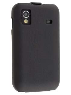 Samsung S5830 Galaxy Ace Slim Synthetic Leather Flip Case - Classic Black