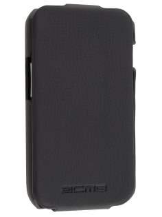 Samsung S5830 Galaxy Ace Slim Synthetic Leather Flip Case - Classic Black