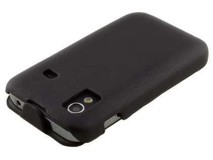 Samsung S5830 Galaxy Ace Slim Synthetic Leather Flip Case - Classic Black