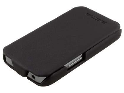 Samsung S5830 Galaxy Ace Slim Synthetic Leather Flip Case - Classic Black
