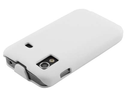 Samsung S5830 Galaxy Ace Slim Synthetic Leather Flip Case - White