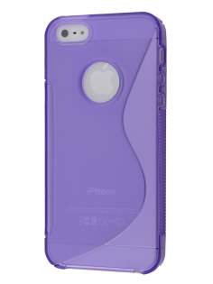 Wave Case for iPhone SE(1st Gen)/5s/5 - Frosted Purple/Purple Soft Cover