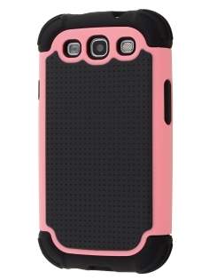 Samsung I9300 Galaxy S3 Impact Case - Baby Pink/Classic Black