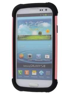 Samsung I9300 Galaxy S3 Impact Case - Baby Pink/Classic Black