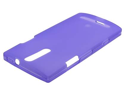 Frosted TPU Case for Sony Xperia S LT26i - Lavender Purple