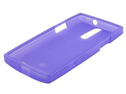 Frosted TPU Case for Sony Xperia S LT26i - Lavender Purple