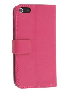 Synthetic Leather Wallet Case with Stand for iPhone SE(1st Gen)/5s/5 - Hot Pink Synthetic Leather Wallet Case with Stand for iPhone SE(1st Gen)/5s/5 - Hot Pink
