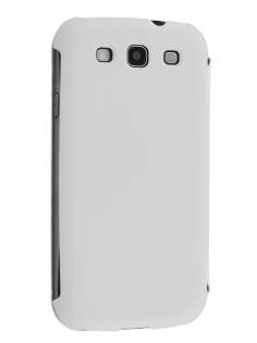Slim Synthetic Leather Book-Style Flip Cover for Samsung I9300 Galaxy S3 - White Leather Wallet Case
