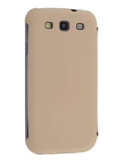 Premium Book-Style Slim Flip Cover for Samsung I9300 Galaxy S3 - Seashell Pink