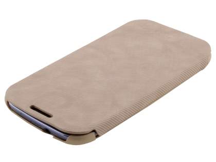 Premium Book-Style Slim Flip Cover for Samsung I9300 Galaxy S3 - Seashell Pink