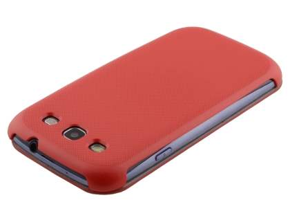 Slim Synthetic Leather Book-Style Flip Cover for Samsung I9300 Galaxy S3 - Red