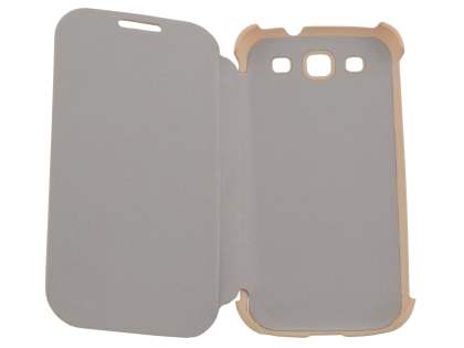 Premium Book-Style Slim Flip Cover for Samsung I9300 Galaxy S3 - Seashell Pink