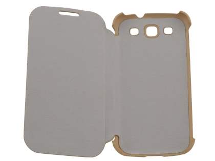Premium Book-Style Slim Flip Cover for Samsung I9300 Galaxy S3 - Wood Brown