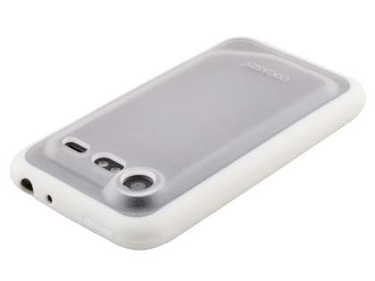 COCASES Dual-Design Case for HTC Incredible S - White/Clear