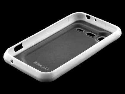 COCASES Dual-Design Case for HTC Incredible S - White/Clear