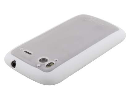 COCASES Dual-Design Case for HTC Sensation - White/Clear