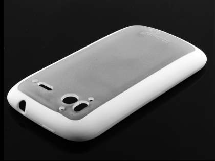 COCASES Dual-Design Case for HTC Sensation - White/Clear