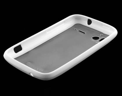 COCASES Dual-Design Case for HTC Sensation - White/Clear